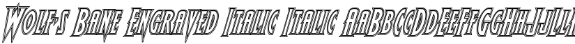 Wolf's Bane Engraved Italic Italic font