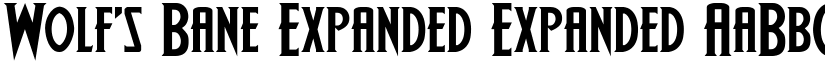 Wolf's Bane Expanded Expanded font