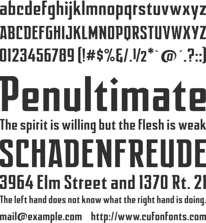 After Disaster font preview