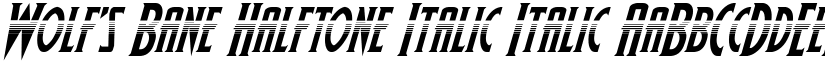 Wolf's Bane Halftone Italic Italic font