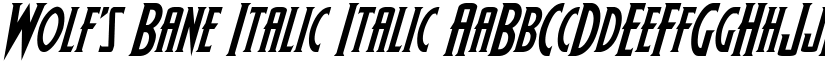 Wolf's Bane Italic Italic font