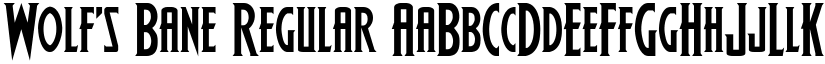 Wolf's Bane Regular font