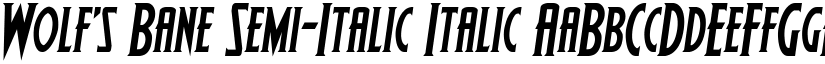 Wolf's Bane Semi-Italic Italic font