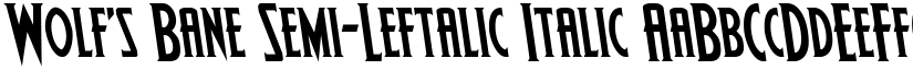 Wolf's Bane Semi-Leftalic Italic font