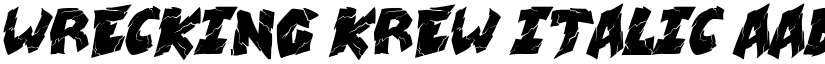 wrecking krew Italic font