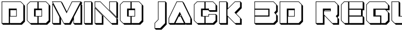 Domino Jack 3D Regular font