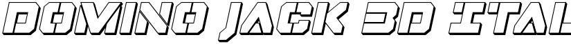 Domino Jack 3D Italic Italic font