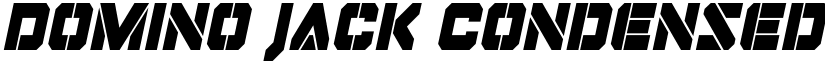Domino Jack Condensed Italic Condensed Italic font