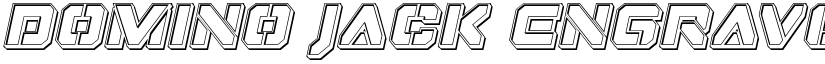 Domino Jack Engraved Italic Italic font