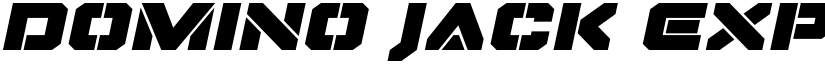 Domino Jack Expanded Italic Expanded Italic font