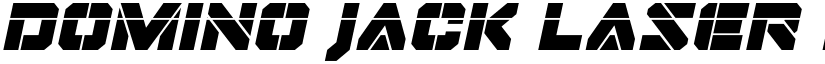 Domino Jack Laser Italic Italic font