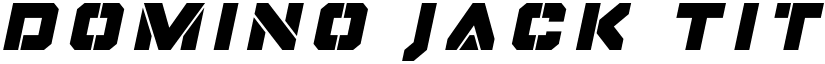 Domino Jack Title Italic Italic font