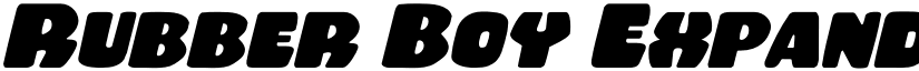 Rubber Boy Expanded Italic Expanded Italic font