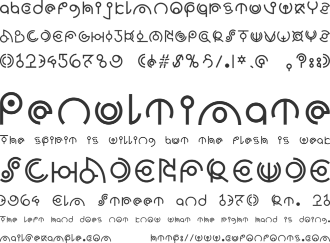 Alien Lines font preview