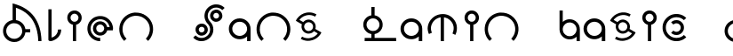 Alien Sans Latin basic font