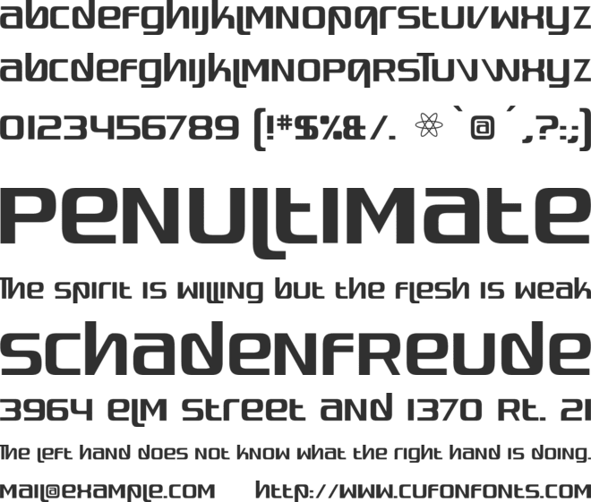 Quadaptor font preview