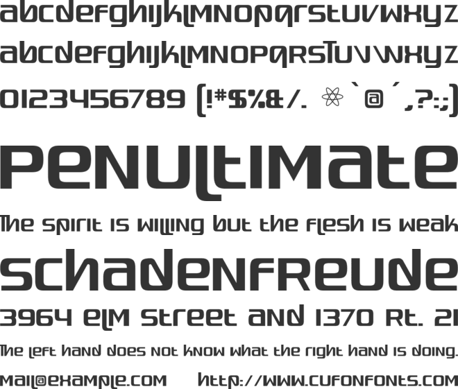 Quadaptor font preview