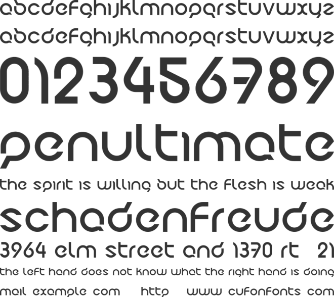 Futuristic Shore font preview