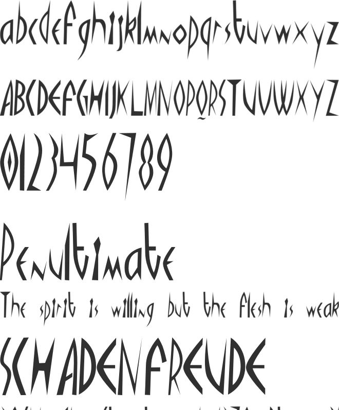 Tisaya font preview