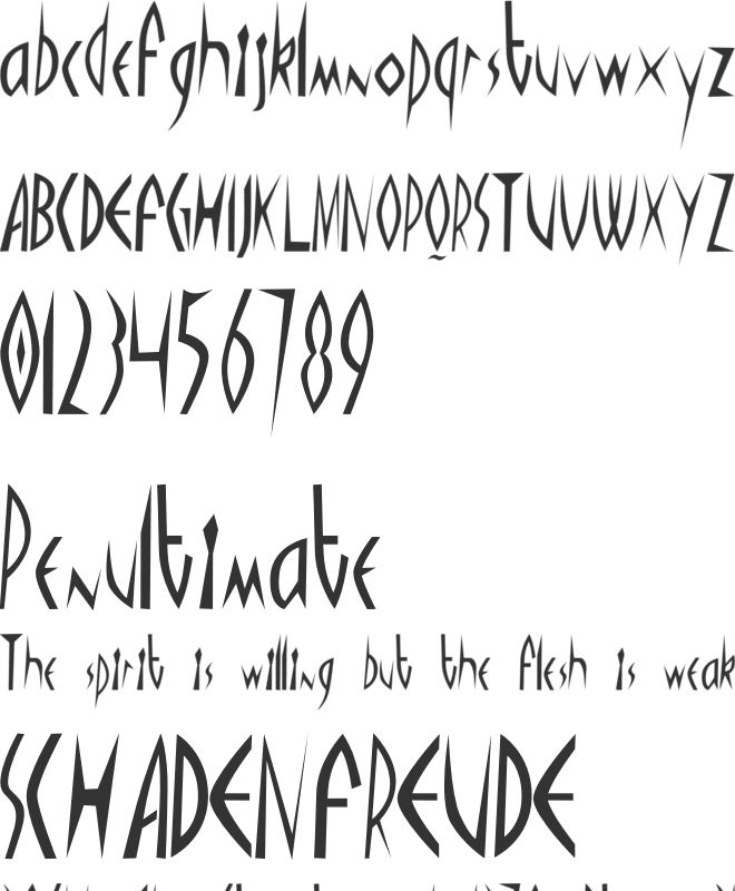 Tisaya font preview