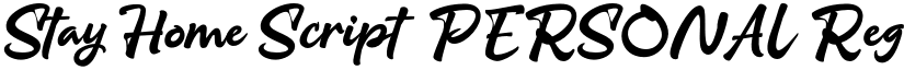 Stay Home Script_PERSONAL font download