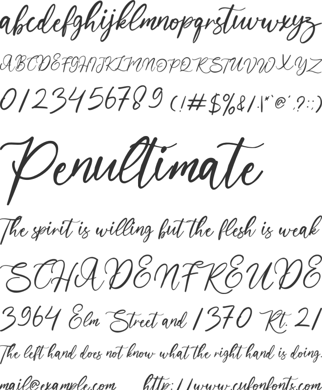 Rabelan font preview