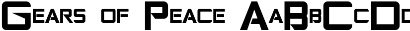Gears of Peace font