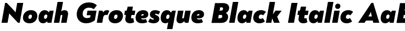 Noah Grotesque Black Italic font
