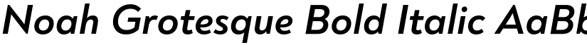 Noah Grotesque Bold Italic font
