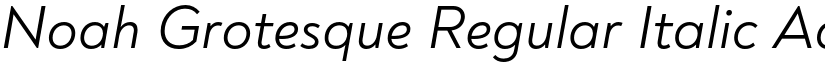 Noah Grotesque Regular Italic font