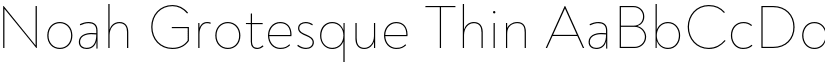 Noah Grotesque Thin font