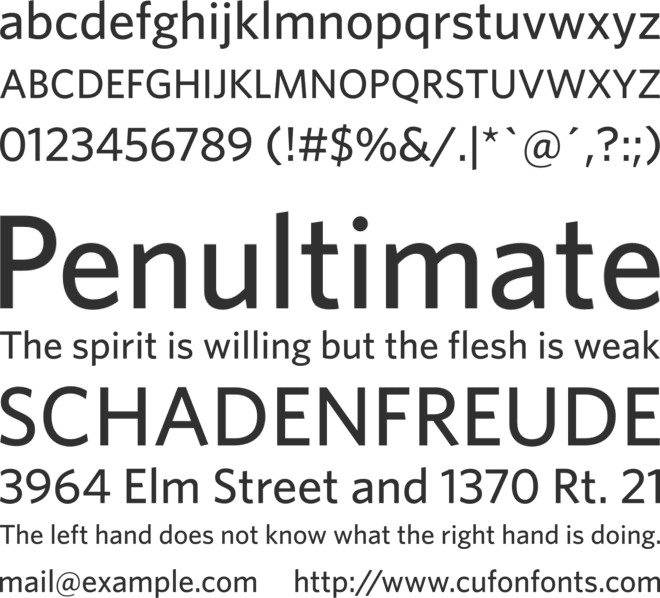 Whitney font preview