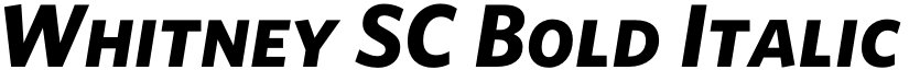 Whitney SC Bold Italic font