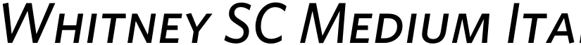 Whitney SC Medium Italic font