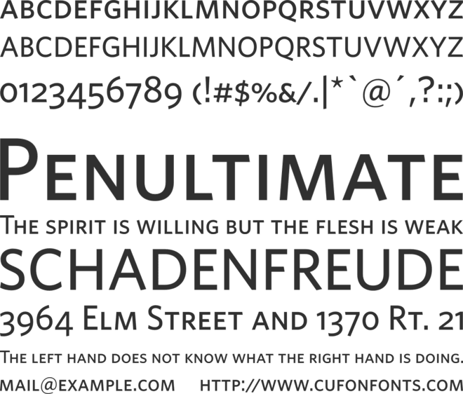 Whitney SC font preview