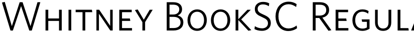 Whitney BookSC Regular font