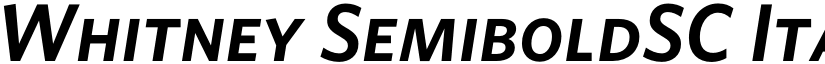 Whitney SemiboldSC Italic font