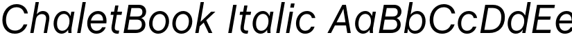 ChaletBook Italic font