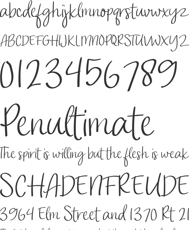 Give Love font preview