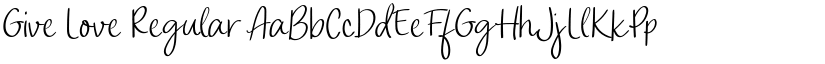 Give Love Regular font