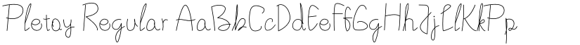Pletoy Regular font
