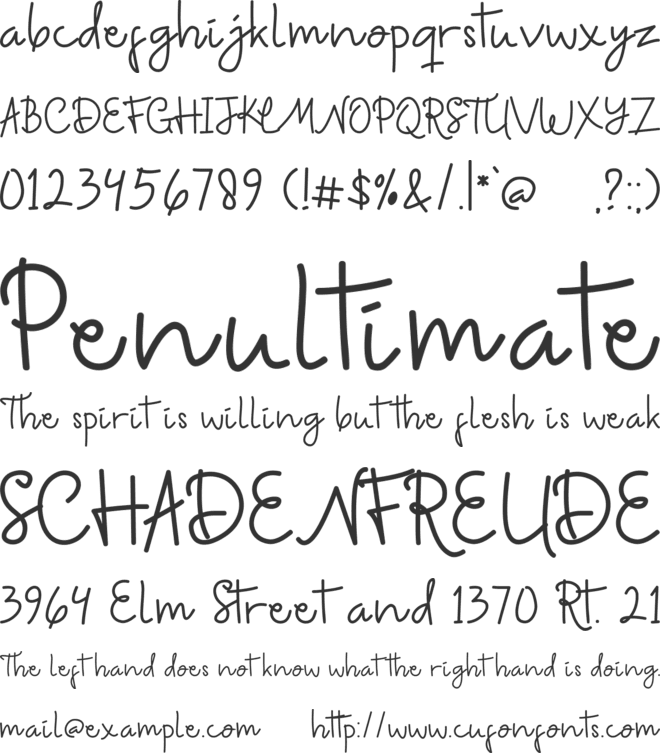 Cutie Cat font preview