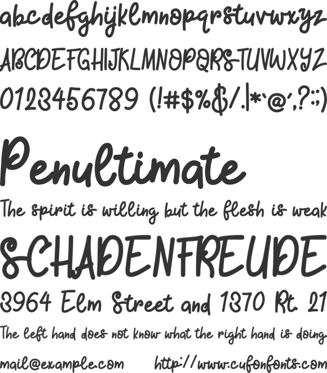 Bakpia font preview