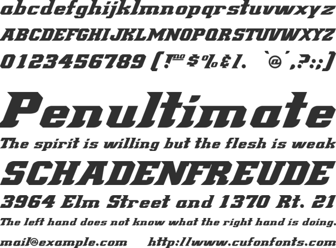 Demonized font preview
