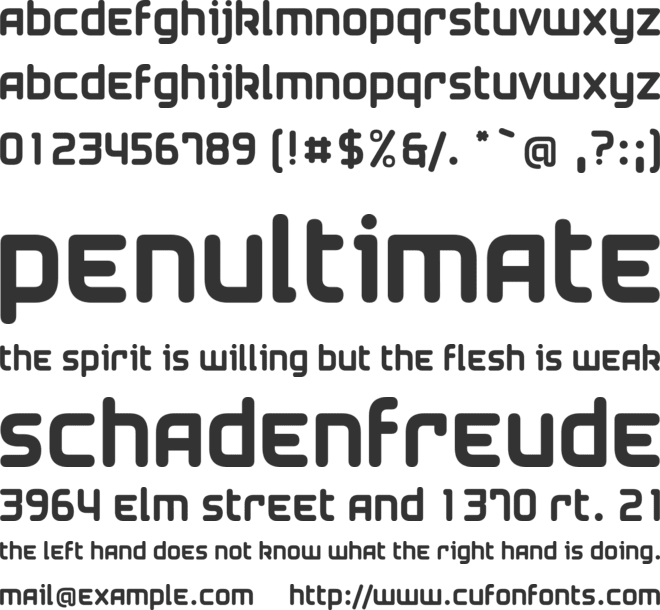 Airstrip Four font preview