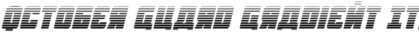 October Guard Gradient Italic Italic font
