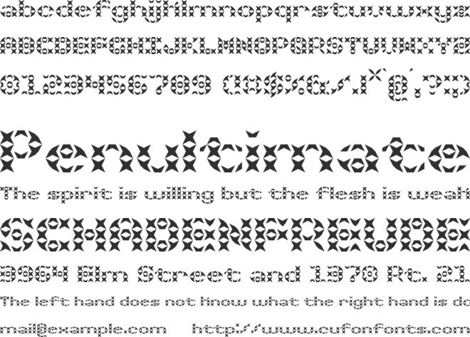 Prickly Pear font preview