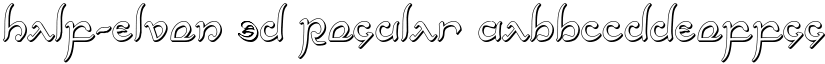 Half-Elven 3D Regular font