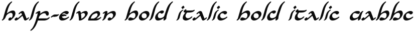 Half-Elven Bold Italic Bold Italic font
