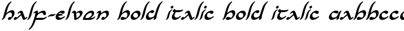 Half-Elven Bold Italic Bold Italic font